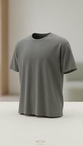 Charcoal Cotton Tee Minimalist Cut